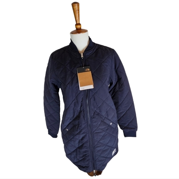 The North Face Cuchillo Parka Navy Aviator Jacket Size Small NWT - Picture 2 of 9